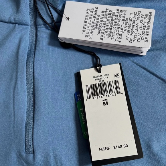 RLX Ralph Lauren Women’s Size Medium Golf 1/4 Zip Pullover Long Sleeve Blue NWT - Picture 8 of 10